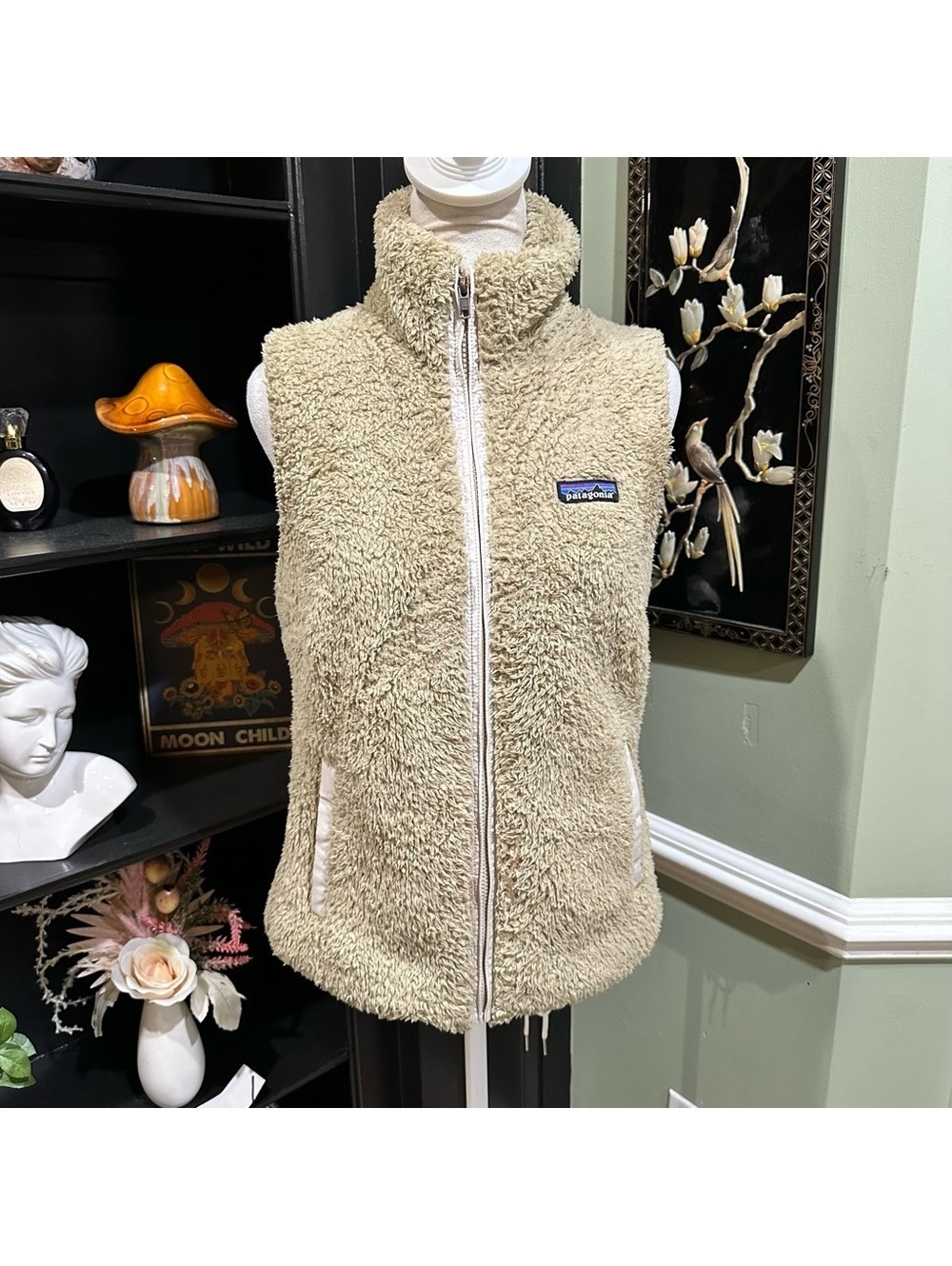 Patagonia Los Gatos Fleece Vest – Women’s Medium – Tan/Beige